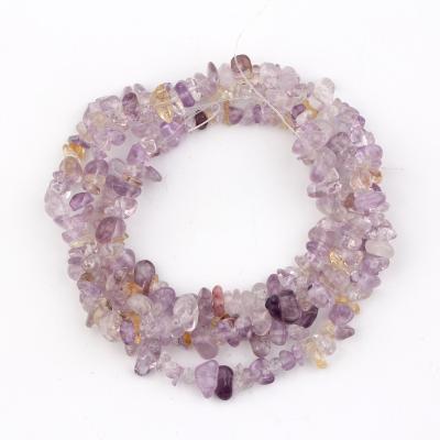 China Wholesale Natural Healing Crystal Chip Stone Irregular Shape Loose Bead Necklace Ametrine Energy 33