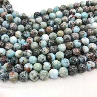 China Jewelry Making Wholesale Larimer For Jewelry Making Beads Natural Larima Gemstone Loose Beads 15.5