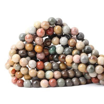 China Jewelry Making Wholesale Natural Full Color Jasper Beads For Jewelry Making Full Color Jasper Gemstone Loose Beads for sale