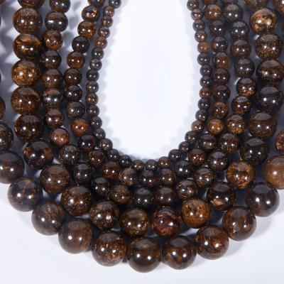 China Jewelry Making Natural Smooth Bronzite Gemstone Loose Beads For Jewelry Making DIY Handmade Crafts 4mm 6mm 8mm 10mm 12mm 14mm for sale