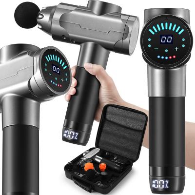 China New Model Body Massager gun10heads 30speeds LED Touch Screen Facial Chiropractic Adjusting Tissue Massager Gun for sale