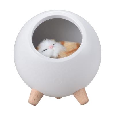 China Modern Touch Led Cat Bluetooth Speaker Music Led Light Desk Table Light Cute Girl Gift For Bedroom/Table Lamp for sale