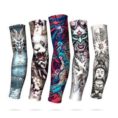 China 2021 New Style OEM Custom Pattern Breathable Peel Off Quick Dry Fabric Tattoo Arm Sleeves Recycling Friendly For Outdoor Activities for sale