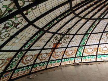 China Estilo grande del tragaluz de Tiffany Architectural Stained Glass Dome en venta