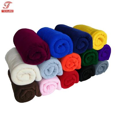 China Folded Fold Up Edge Round Corner Anti Pilling Fleece Throw Fleece Blanket For Promotion Gifts for sale