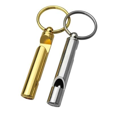 China Outdoor Multifunctional Creative Hanging Car Bottle Opener Whistle Key Chain Metal Survival Key Chain for sale