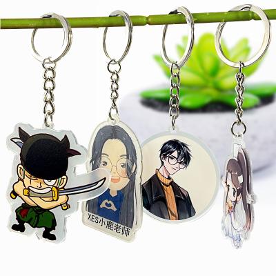 China Custom Anime Acrylic Crafts Automotive Stick Key Chain Acrylic Material Gift for sale