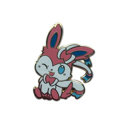 China Other Wholesale High Quality Hard Enamel Pins Design Rabbit Series Animation Custom Metal Badge for sale