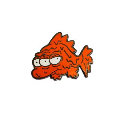 China Other Exclusive Personality Fish Enamel Pin Soft Enamel Pin Customized Hard Lapel Pin for sale