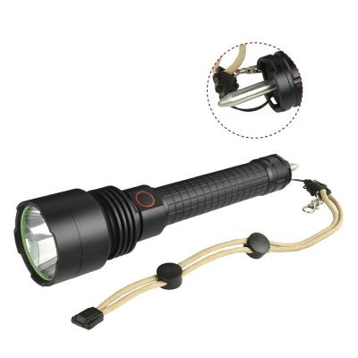 China Camping Hand Led 2500 Lumen XHP50 Lightweight Torch Light 2*18650 Lithium Rechargeable Cell With Tailbones Flashlight for sale