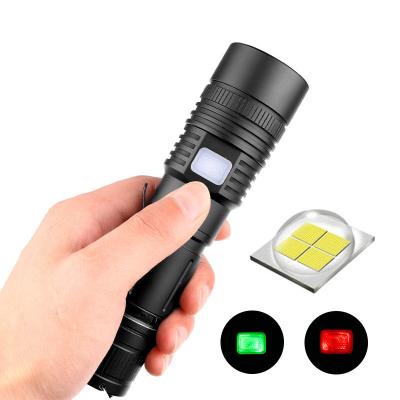 China Camping Flashlights And Torches XPH50 Telescopic Zoom Micro USB Torch Rechargeable With Clip Flashlight for sale