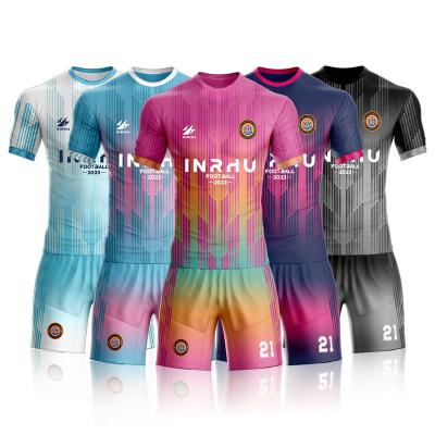 China Breathable Good Quality Promotion Soccer Jersey Wholesale Sublimation Football Uniform for sale