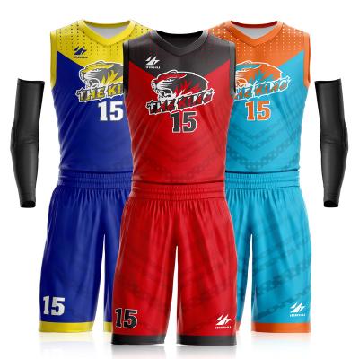 China Factory Price Sublimation Wholesale Breathable Custom Yellow Reversible Mens Wear Basketball Uniforms for sale