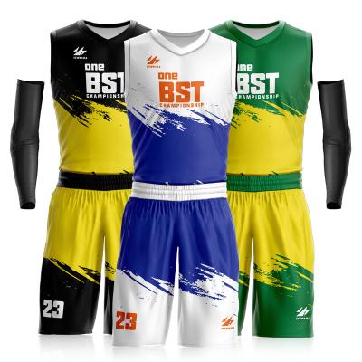 China Hot Sale Breathable Wear Basketball Jerseys Uniform Reversible Uniforms For Kids for sale