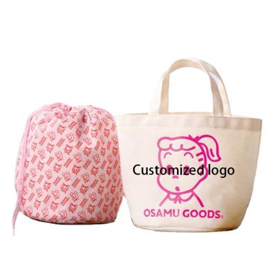 China Polyester Cotton Canvas Wholesale Customized Good Quality Lunch Box Bag Insulation Lunch Bag for sale