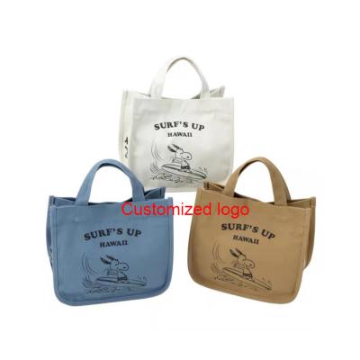 China Japan Style Japan Style Screen Printing Mini Cartoon Canvas Tote Bag for sale