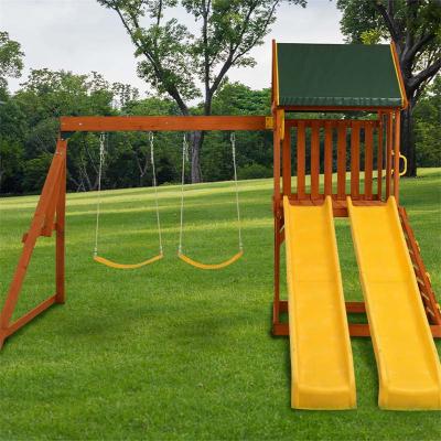 China Easily Assembled Kids Slides and Swings in Metal Factories Castle Indoor Theme Park Slide and Swing Kids Park with Slide and Swing for sale