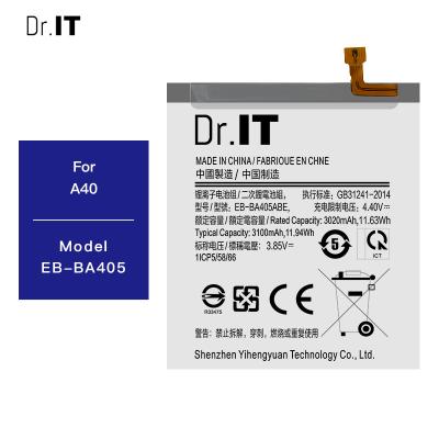 China Mobile Phone Dr. IT Eb-ba405abe Battery For Original Samsung Galaxy A40 A405f Battery 3100mah Battery Eb-ba405abe for sale