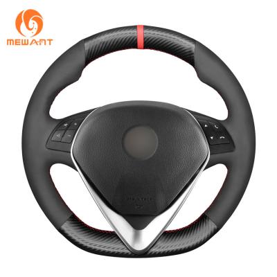 China Handnaai Matte Carbon Suede stuurwiel cover voor Alfa Romeo Mito 2014-2021 Te koop