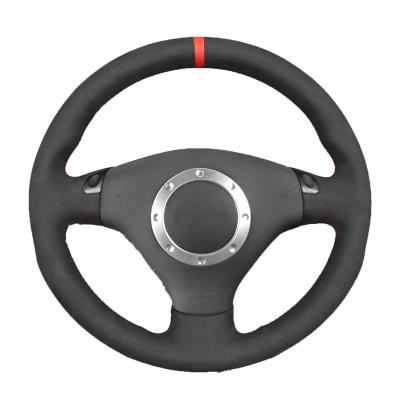 China Custom PU and Carbon Leather Steering Wheel Cover for Audi A3 A4 RS 6 S4 TT 2000-2006 for sale