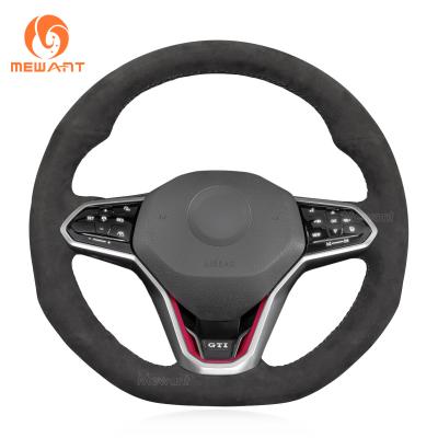 중국 폭스바겐 폭스바겐 골프 8 MK8 GTI 골프 GTE GTD 2020-2021 검은색 수레 스티어링 휠 커버 판매용