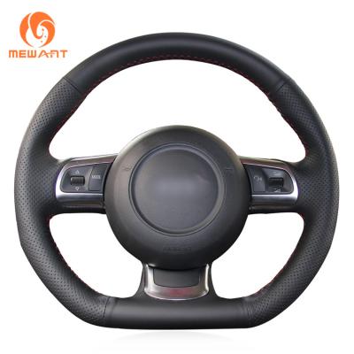 China Hand Stitched Black Leather Steering Wheel Cover for Audi A3 8P S3 R8 TT TTS TT RS Ready for sale