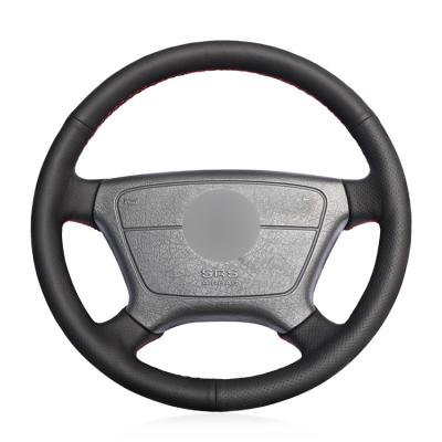 China Revestimento do volante de couro com fio verde para Mercedes Benz W140 S320 350 420 1994-1995 à venda