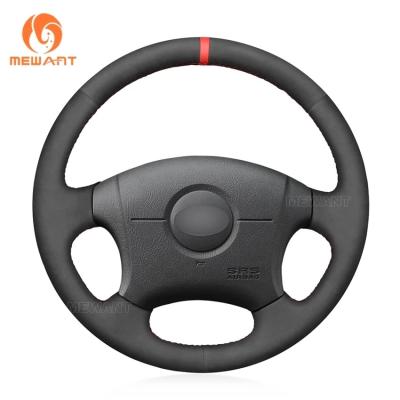 China Black Faux Leather Hand Sewing Car Steering Wheel Cover for 2001-2002 Hyundai Elantra for sale