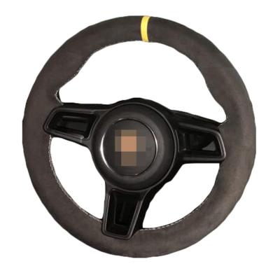 China Upgrade Your Porsche 911 997 with a Hand Stitched Black Suede Steering Wheel Cover for sale