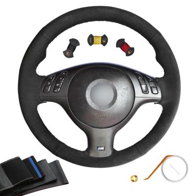 China Cobertura personalizada do volante para BMW E46 E39 330i 540i 525i 530i 330Ci M3 2001-2003 à venda