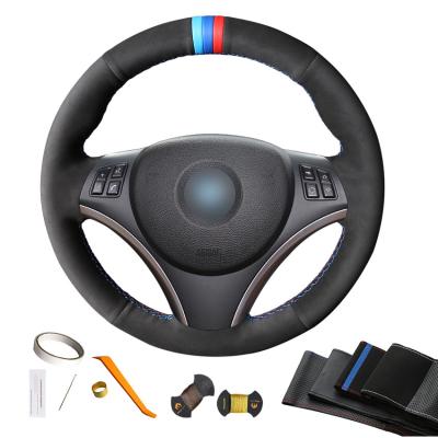 China Cobertura de couro personalizada para volante BMW E90 E91 E92 E93 E87 E81 E82 E88 X1 E84 à venda