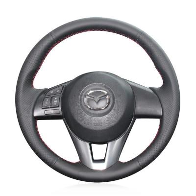 China DIY Suede Steering Wheel Cover for Mazda 3 Axela Mazda 6 Atenza Mazda 2 CX-3 CX3 CX-5 CX5 for sale