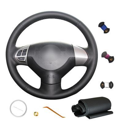 China PU Leather Black DIY Steering Wheel Wrap For Mitsubishi Pajero Sport 2006 2007 2008 2009 2010 2011 2012 2013 2014 2015 2016 for sale