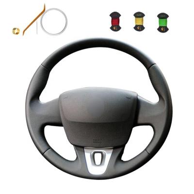 China Custom High Quality DIY Handing Sew Steering Wheel Cover for Renault Fluence ZE for Renault Kangoo for Renault Scenic for sale