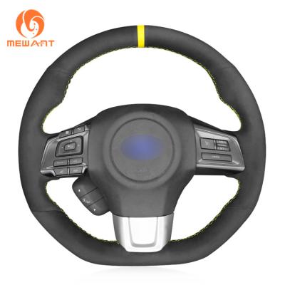 China Leather Hand Stitched DIY Steering Wheel Wrap for Subaru Legacy Impreza WRX STI  2005-2007 2008-2014 2015-2019 for sale