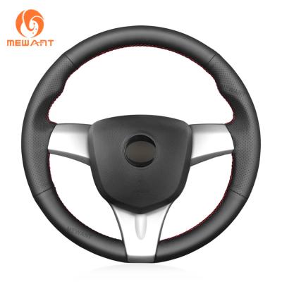 China New Template Arrival Hot Sale Black Faux Leather Custom Steering Wheel Cover For Chevrolet Spark 2010-2015 / Spark EV 2014-2016 for sale