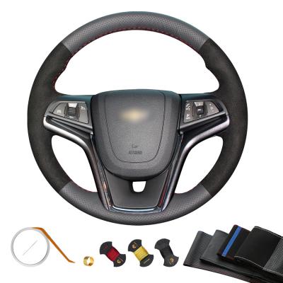 China Venda a retalho de couro genuíno preto de casaco, com costura de mão, revestimento do volante, para Chevrolet Malibu 2011 2012 2013 2014 à venda