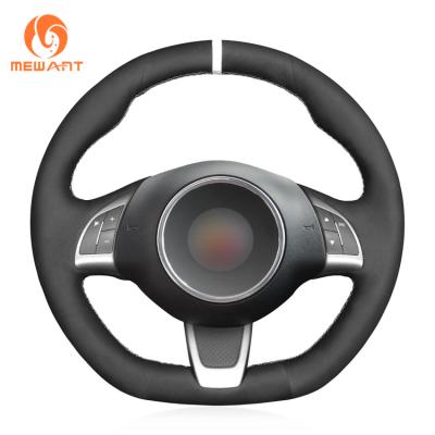 China MEWANT Interior Car Accessories For Fiat Abarth 500 500C 595 595C Fiat 500 500C Luxury Steering Wheel Cover Suede For Cars for sale