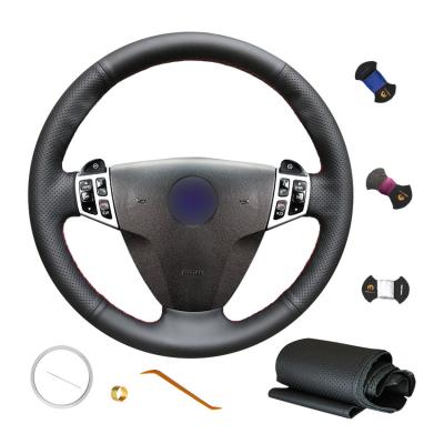 China Acessórios para automóveis Cobertura do volante de couro artificial costurada à mão para Saab 9-3 2003 2004 2005 2006 2007 2008 2009 2010 2011 à venda