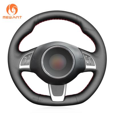 China New Arrival Faux Feather Custom Steering Wheel Cover For Abarth 595/595C/695/695C  Fiat 500/500C 2016 2017 2018 2019 2020 2021 for sale