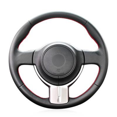 China Cubierta del volante de cuero artificial negro de costura a mano para Toyota 86 GT86 Subaru BRZ Scion FR-S FRS en venta