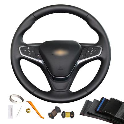 Chine Accessoires de voiture personnalisés DIY Couverture de volant en cuir artificiel noir Pour Chevrolet Malibu XL 2016 2017 Equinox 2017 à vendre