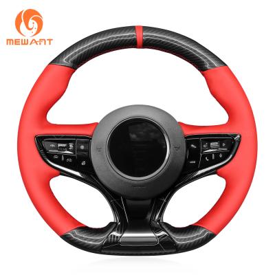 China Hand Stitching Customized New Design Soft Faux PU artificial  Leather Steering Wheel Cover for BYD Seal 2023-2024 for sale