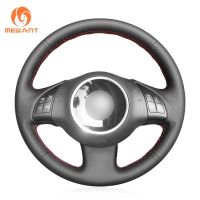 China Customize Your Own Unique Hand Sew Black Yellow Leather Wrap Car Steering Wheel Cover for Fiat 500 2008-2012 for sale