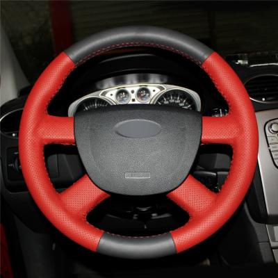 China Cubierta roja personalizada del volante para Ford Kuga 2008 2009 2010 2011 Focus 2 2005 2006 2007 2008 C-MAX Ford Transit 2010 2011 2012 en venta