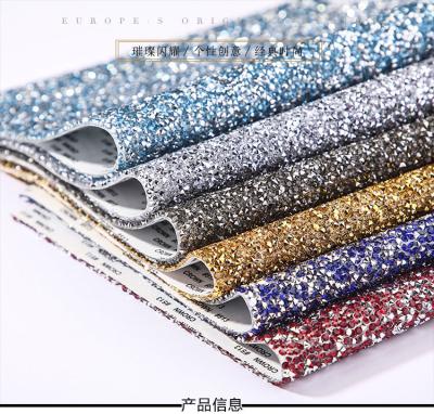 China Crystal Rhinestone Sheets DIY Self Adhesive Rhinestone Glass Sheet for sale