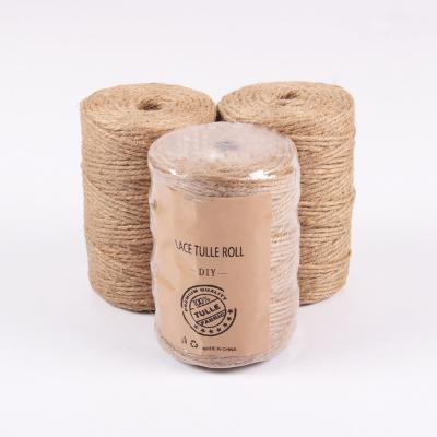 China Low Shrinkage Color Natural Hemp Rope Thick Eco - Friendly Packaging Rope For Crafts Packaging Wrapping And Wedding Decoration 100m/roll for sale