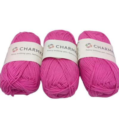 China 12 Buns Baby Milk Cotton Yarn Viable Colorful Combed Soft Fiber Velor Chatter Hand Knitting Wool Crochet Yarn For Sweater for sale