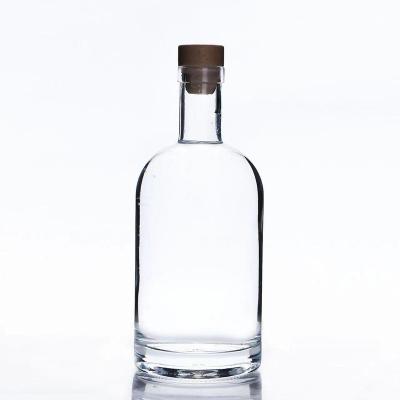 China Beverage Frosting 500ml Glass Bottle Cork Vodka Bottle Beverage Bottle for sale