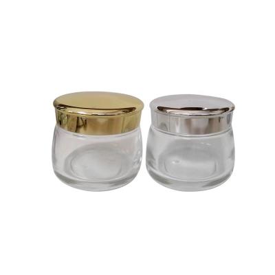 China Recyclable Flint Round 100ml Glass Body Cream Jar With PP Lid for sale